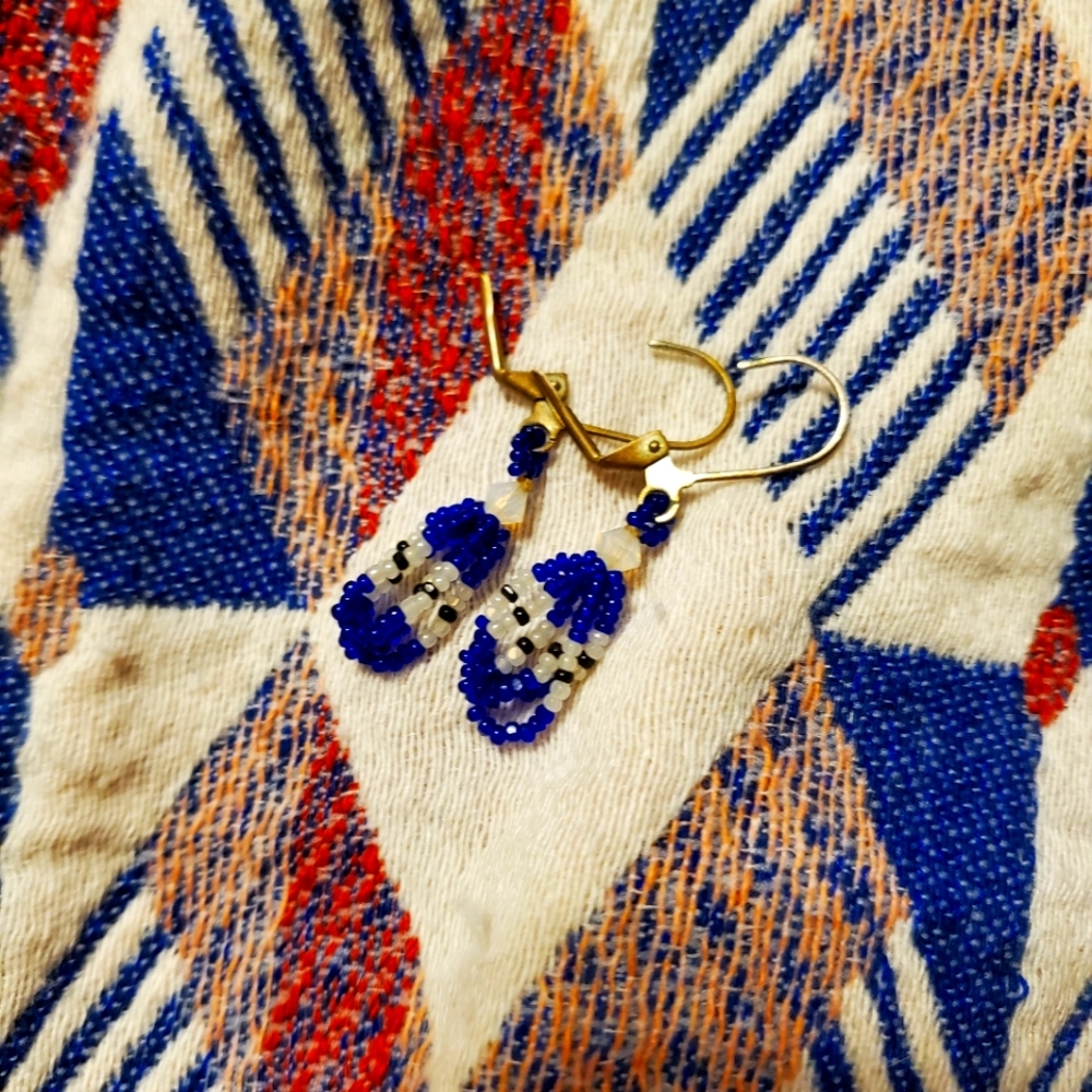 Romanian Glass Beaded Earrings